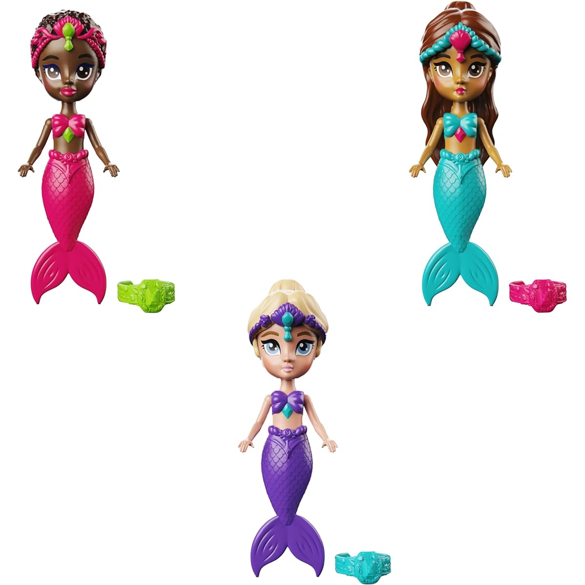SwimWays Floating Mermaid Toys, Pool Accessories & Swimming Pool Toys for Kids, Mermaid Themed Floating Water Toys for Ages 5+, Pack of 3