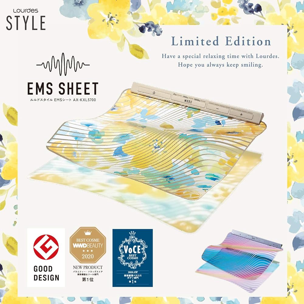 ATEX Lourdes Style EMS Sheet Smile Bloom 2021SS Limited Floral Pattern AX-KXL5700sb