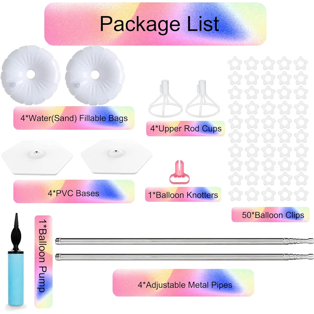 Balloon column kit set of 2 (balloon column kit set of 4)