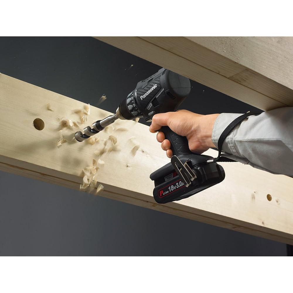 Panasonic Rechargeable Drill Driver EZ74A2 Dual (14.4V/18V Compatible) Rotation Speed Setting Function Siding φ80mm (at 18V) IP56 Main Unit Only (Battery Pack, Charger, Case Sold Separately) Black EZ74A2X-B