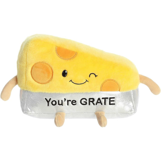 Aurora Witty JUST Sayin' You're Grate Stuffed Animal - Expressive Characters - Quirky Gift Ideas - Yellow 10 Inches