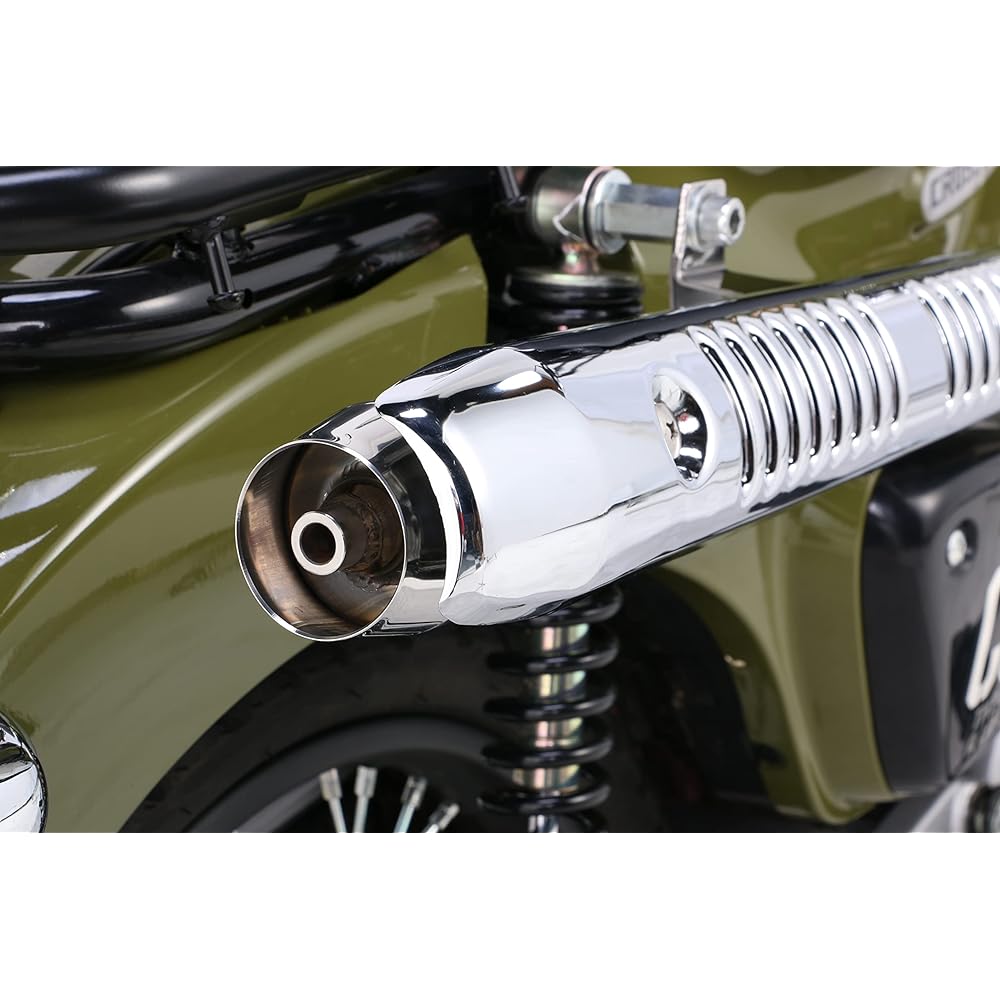 KITACO Sporty Up Muffler Compliant with 2010 Acceleration Noise Regulations Cross Cub 110 Stainless Steel/Buffed 543-1446300