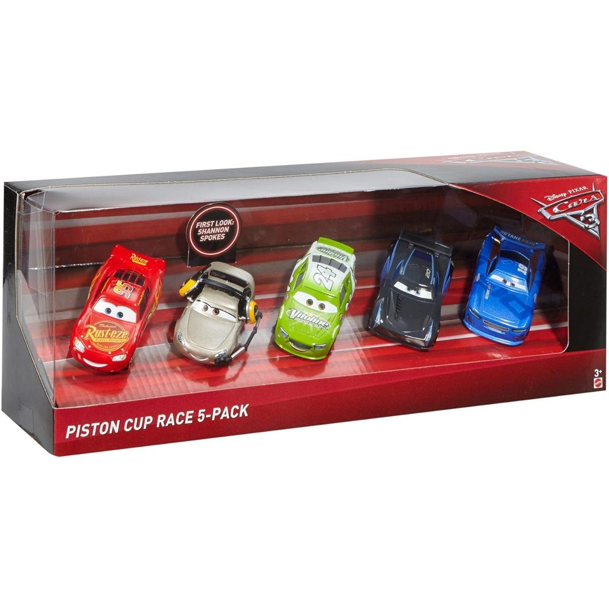 OAD Mattel 1:55 Diecast Mini Car Piston Cup Race 5 Pack (Shannon Spokes & Lightning McQueen & Jackson Storm & Brick Yardley & Daniel Swarbs) / MATTEL 2017 CARS 3 PISTON CUP RACE 5PACK [Parallel Import] Disney Pixar Disney PIXAR Character Car Latest Movie