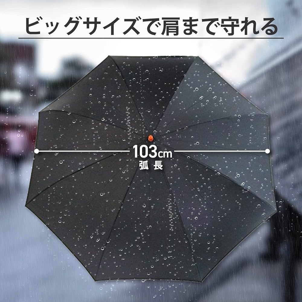 Okamoto Harajuku Store Durable 8 ribs Traditional 2-tiered 60cm folding umbrella L size