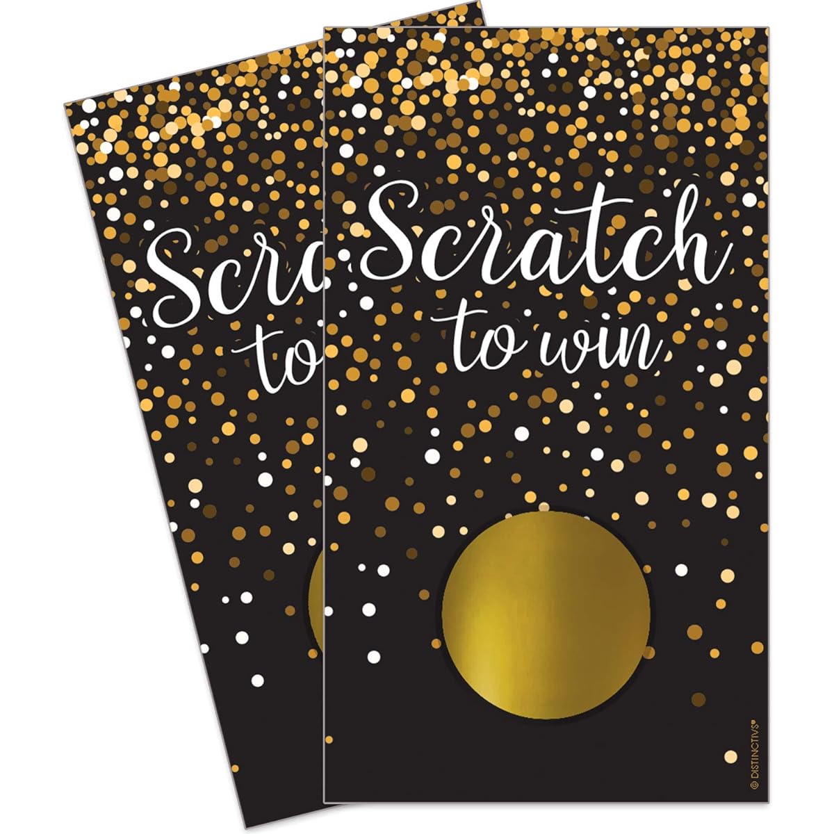 Party Game Black and Gold 28 Scratch Off Cards