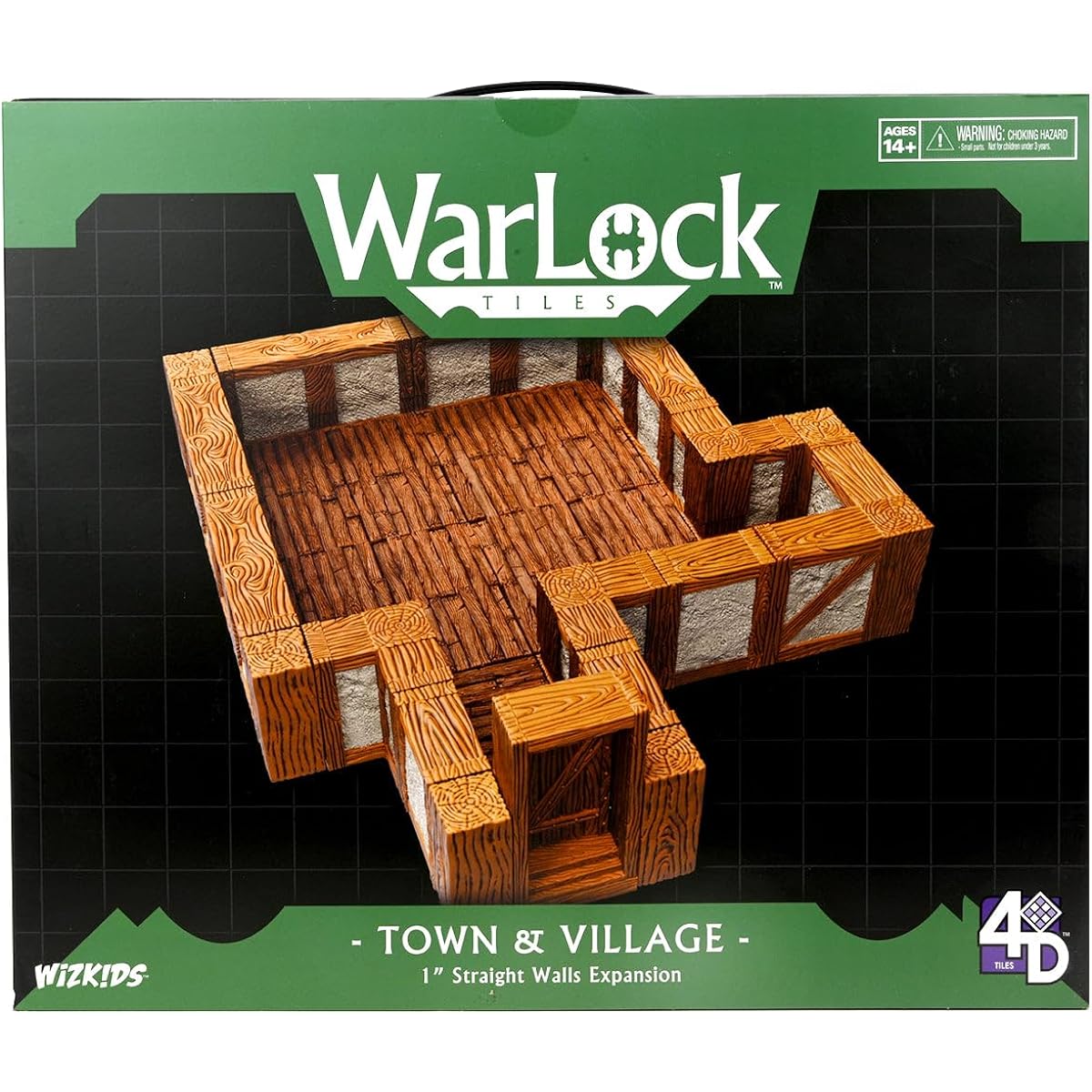 WizKids Warlock Tiles: Expansion Pack - 1" Town & Village Straight Wall