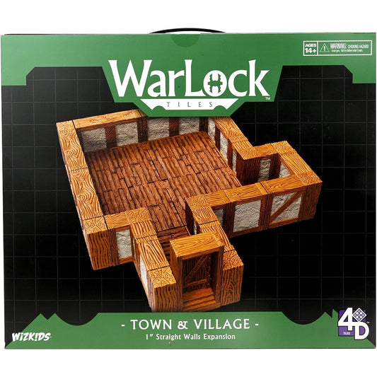 WizKids Warlock Tiles: Expansion Pack - 1" Town & Village Straight Wall