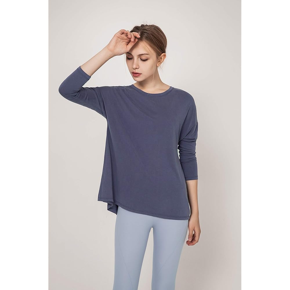 [ZEN WEAR] Supervised by instructors, yoga wear for ultimate comfort and ease of movement, tops, long sleeve t-shirts, women's sports, body cover, gym wear, training wear, long length, sweat absorbent, quick drying