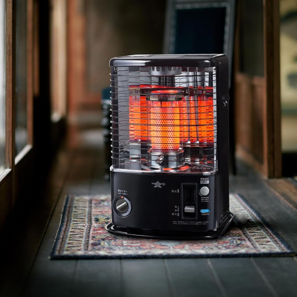 Aladdin Oil Stove (Up to 8 tatami wooden/Up to 10 tatami concrete) Black AKP-U2801-K