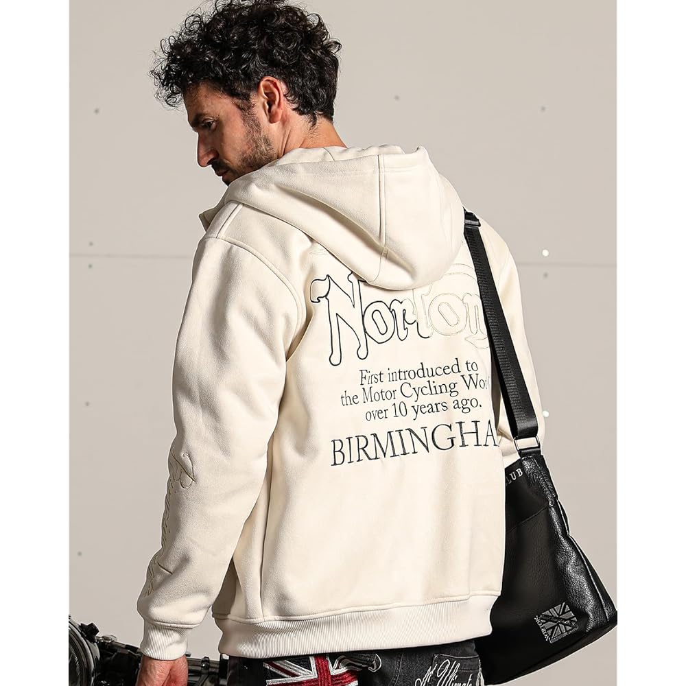[Norton] Back Boa Police Suede Zip Parka 233N1310
