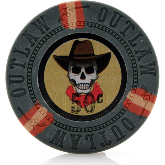 Versa Games Outlaw Clay Poker Chips 13g - Pack of 50 (Choose Your Color)