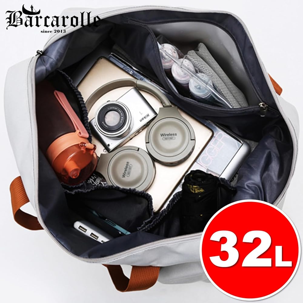 Barcarolle Boston Bag 7 Colors Large Capacity 32L Carry-on Golf Business Business Trip Travel Sports Gym School Trip Men Women BA-2308-01 (Gray)