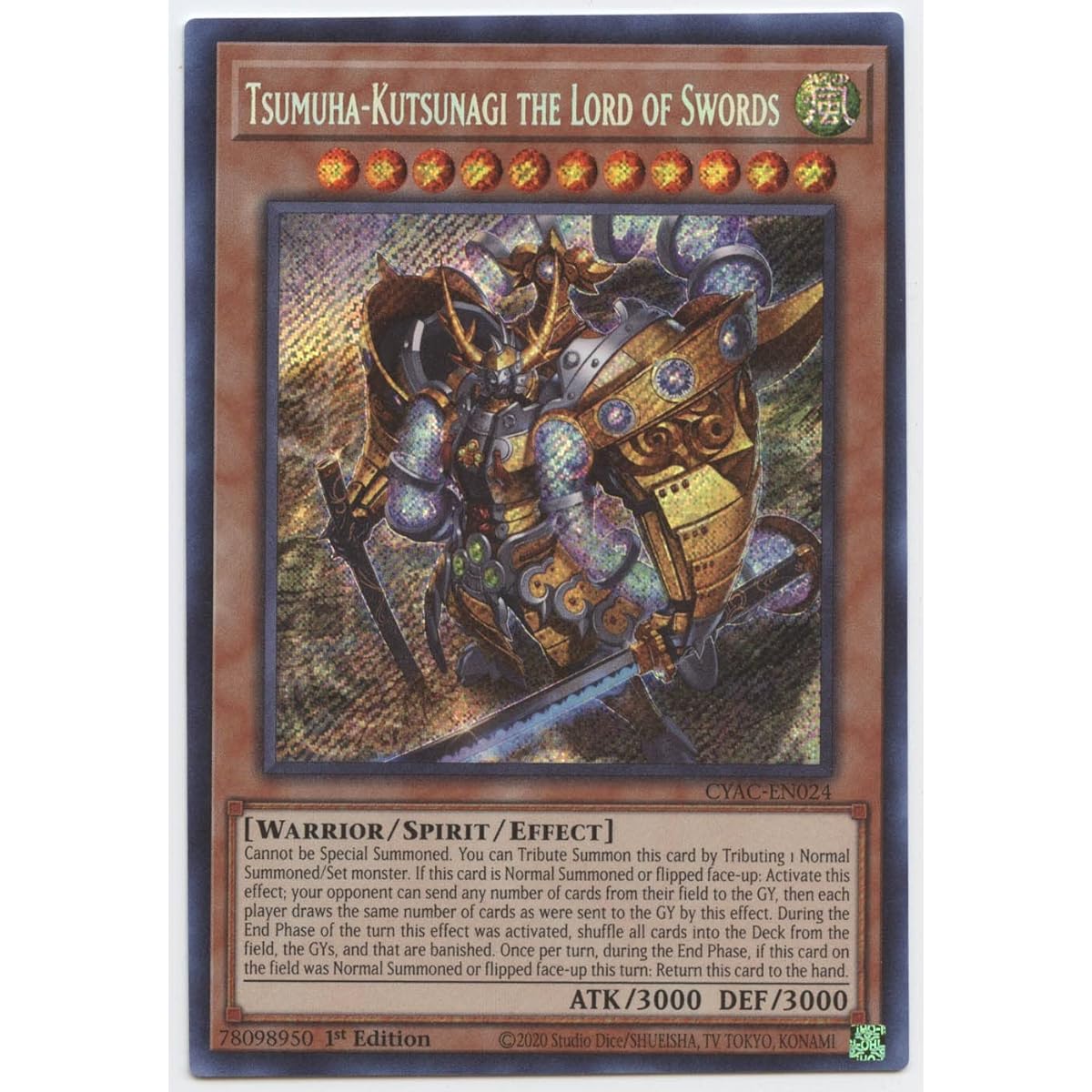 Tsumuha - Kutsunagi Sword Master - CYAC-EN024 - Secret Rare - First Edition