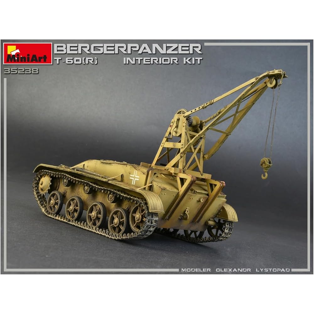 Miniart 1/35 Soviet Army T-60(r) Tank Recovery Vehicle Full Interior Internal Reproduction Plastic Model MA35238