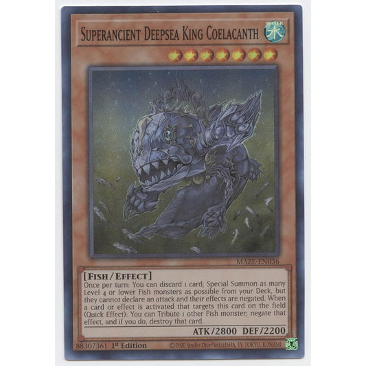 Super ancient Deep Seaking Seaking Coelacanth - MAZE-EN036 - Super Rare - 1st Edition.