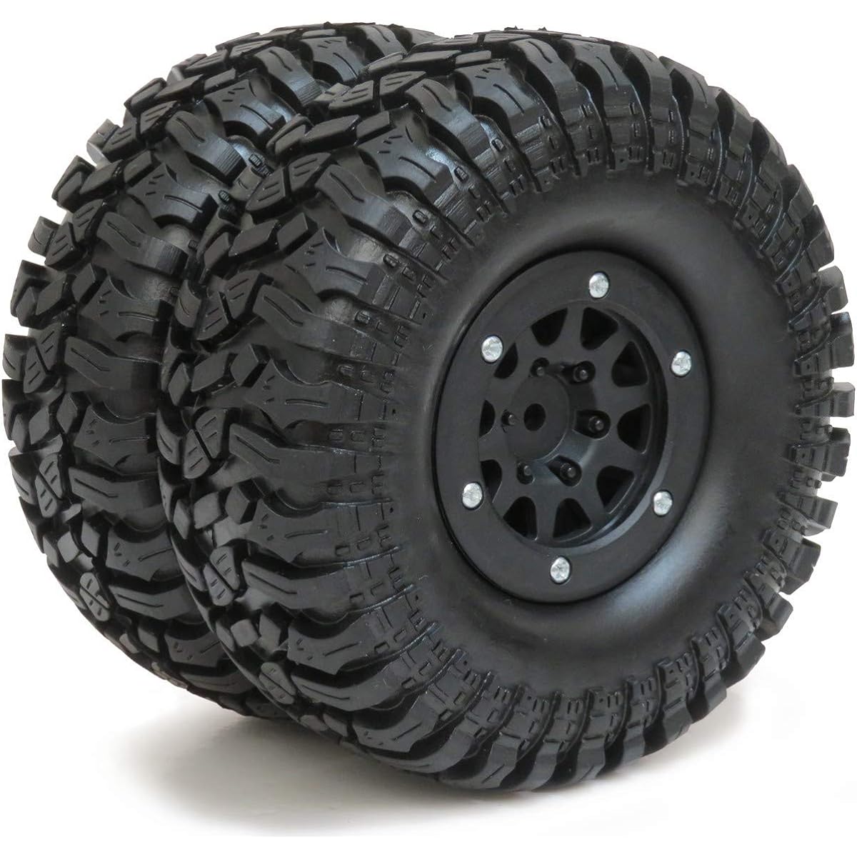 RC 1.9 Crawler Tires Mud Tires OD 114mm & 1/10 1.9" Beadlock Wheels Rims Hex 12mm 5pcs