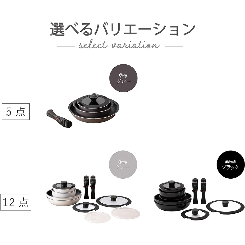 Takeda Corporation [Frying pan/pot/removable handle] Gray IH diamond coat pan 5-piece set IHD-5PSGRY Approximately width 28.5 x depth 12 x height 28.5 cm