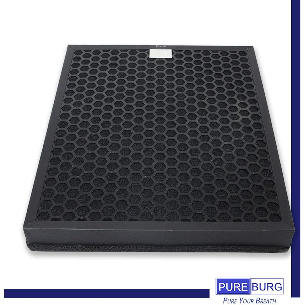 PUREBURG AP-1515H Replacement MAX2 Green Filter Compatible with Coway Airmega 300/300S Air Purifier Part Number AP-1515H, True HEPA filter and activated carbon deodorizing filter integrated (Set of 2)