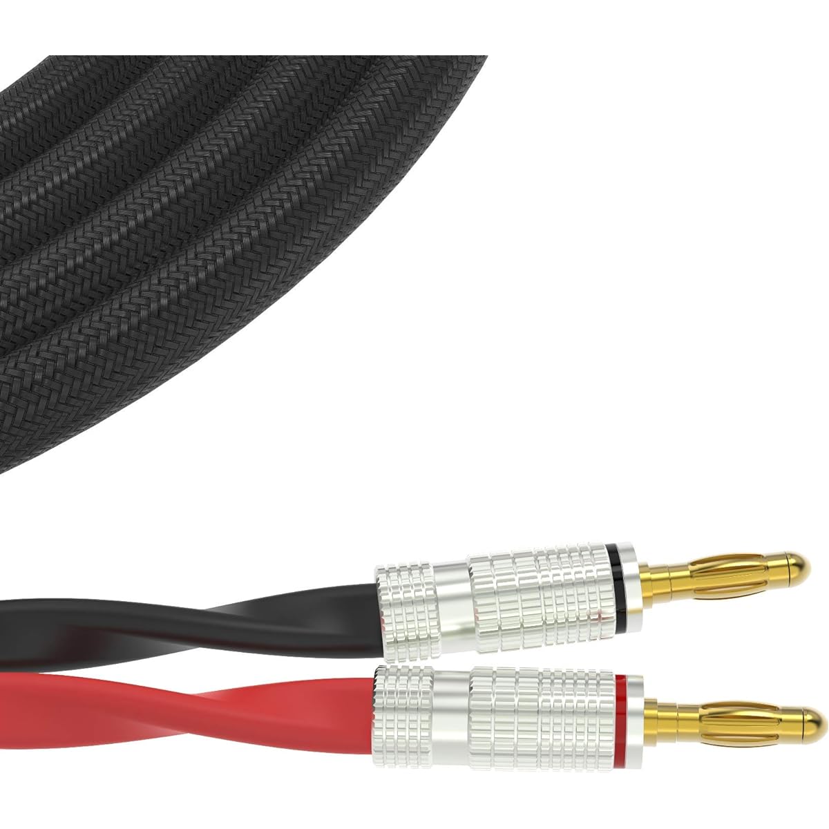 Canare 4s11 Speaker Cable | Premium Bananas | 3 Feet Black CL-CAN4S11-PB-TF-3