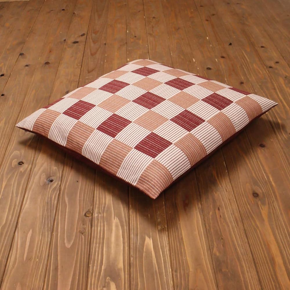 Zabuton cover set of 5 59 63 Happan size 59 x 63cm Set of 5 Made in Japan 100% cotton Reversible type Japanese checkered red