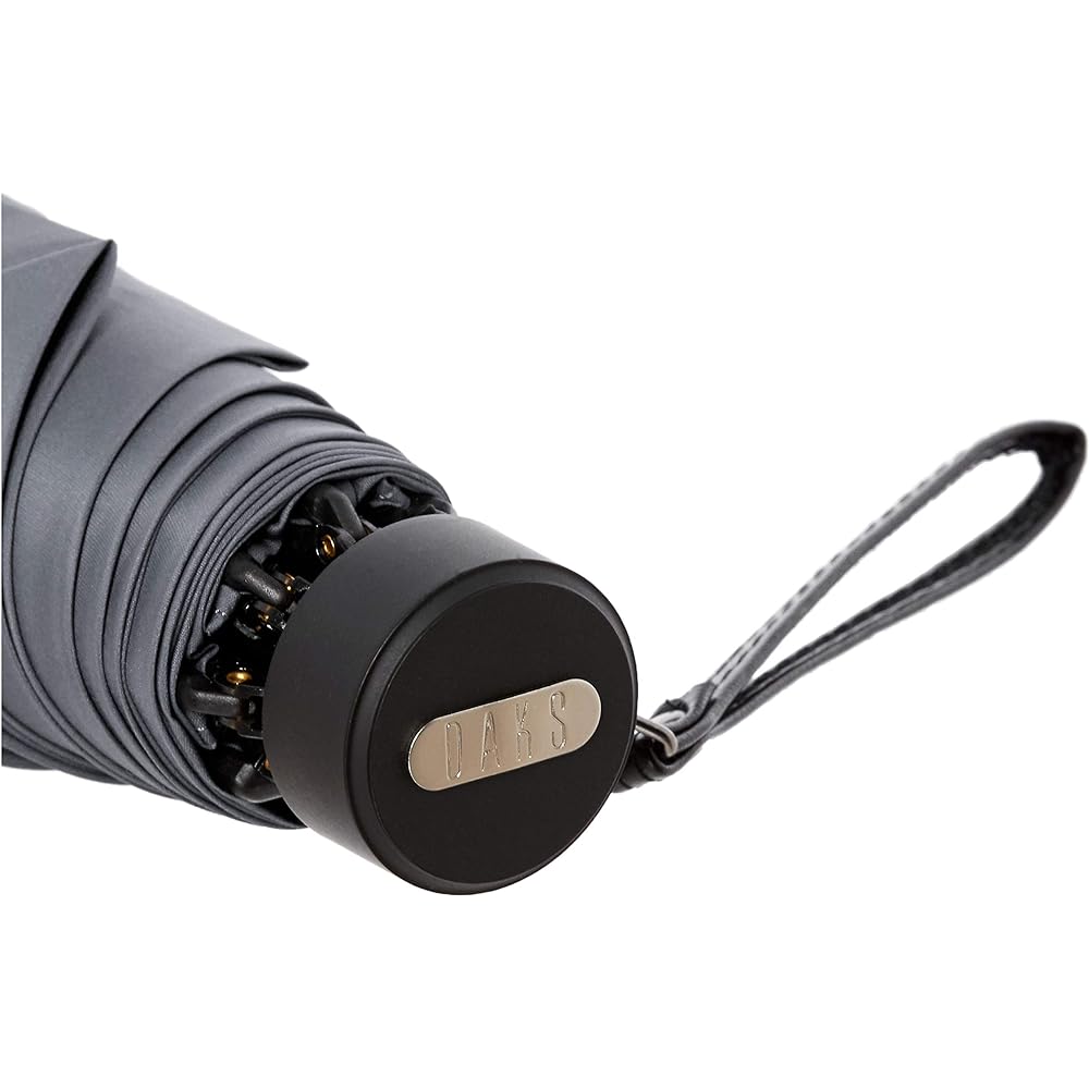[Moonbat] DAKS Folding Umbrella, Umbrella, Plain, House Check, Logo Simple, Stylish, Men's, Gentleman's Umbrella [Made in Japan, Lightweight, Carbon Bones] Dark Gray 21-125-10416-05 Dark Gray Rib Size: 60cm