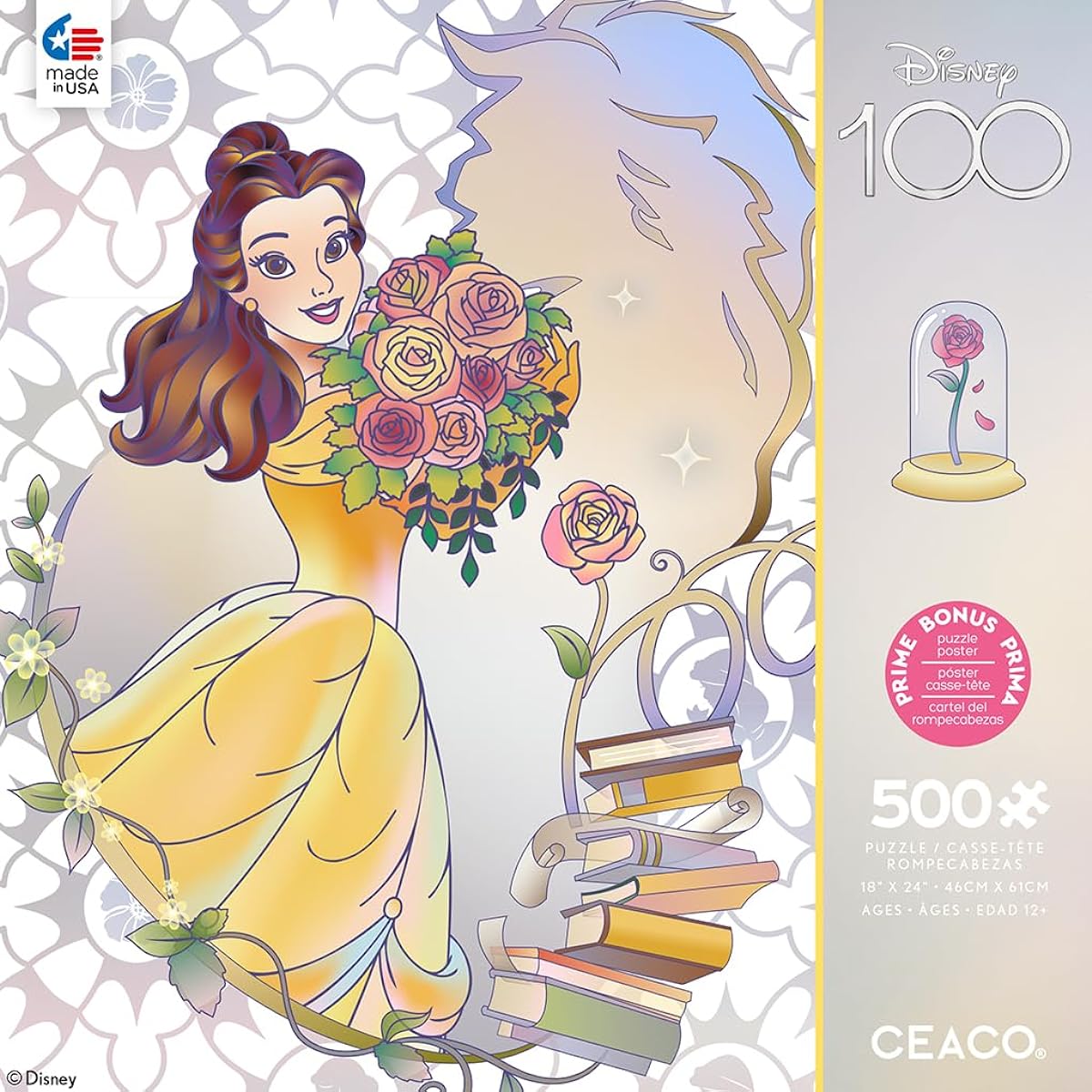 Ceaco - Disney 100 - Platinum Princess Belle - 500 Piece Jigsaw Puzzle