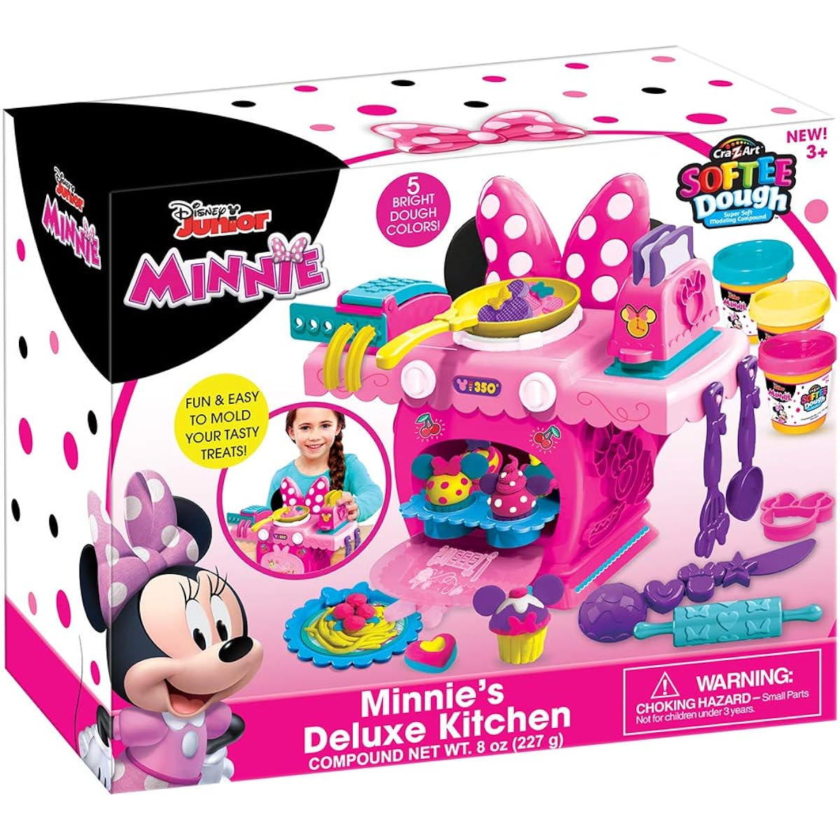 Minnie Mouse Deluxe Kitchen Set, Toy, Clay, Pretend Play, Cooking, Disney, Girls, Gift, Ages 4 and Up
