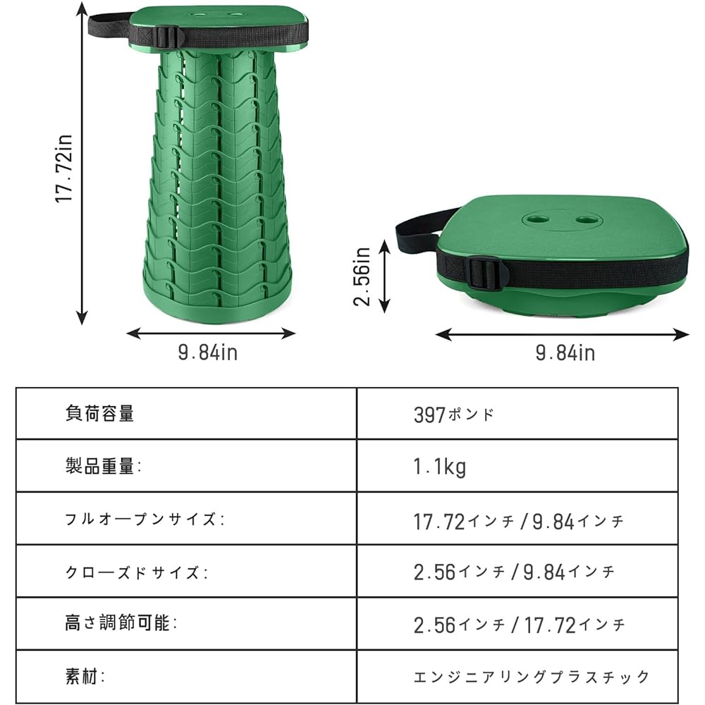 ZTMT folding chair Multifunctional and easy to use! Outdoor folding chair with a load capacity of 220 kg - 11 height adjustment, 1 second open/close, rich color variations [Suitable for camping/parties/fishing/gardening/travel]