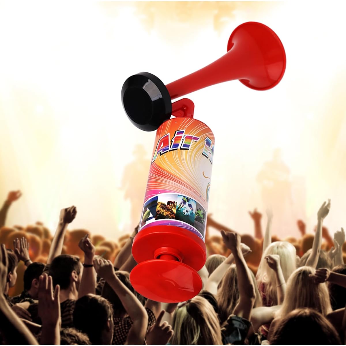 AOLIHAN Fog Hoa Air Horn Boat Beer Horn Dog Horn Party Air Horn Sports Marine Signal Safety Horn Handheld Pump Air Horn (ABS Large Handheld Horn 4 Pieces)