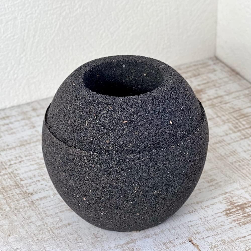 HACHI Aqua Plant Pot Ball Antibacterial L Black Gardening Flowerpot to Store Water
