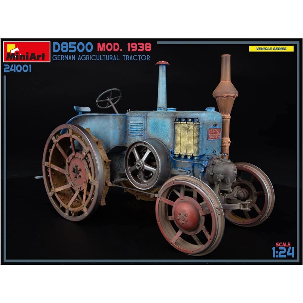 Miniart 1/24 Germany D8500 Agricultural Tractor Made in 1983 Plastic Model MA24001