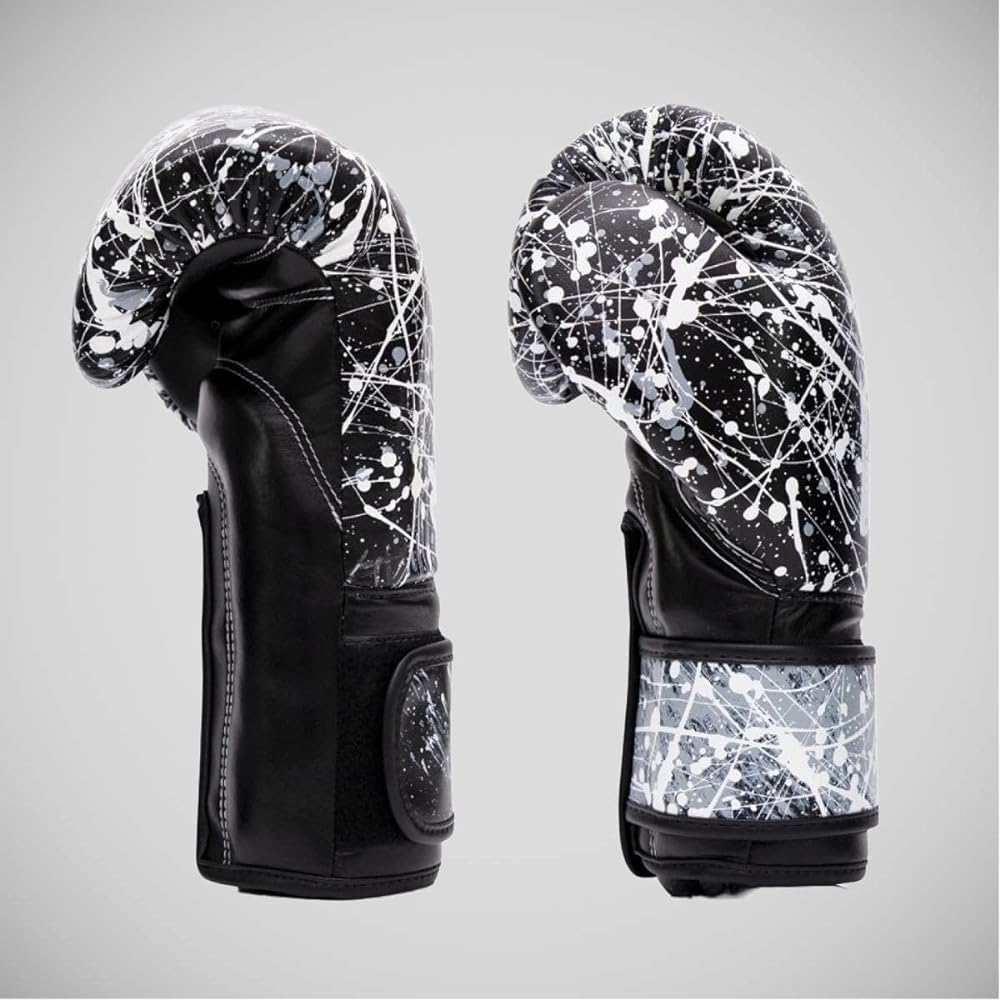 Fairtex Microfiber Boxing Gloves Muay Thai Boxing - (Black/White 16oz)