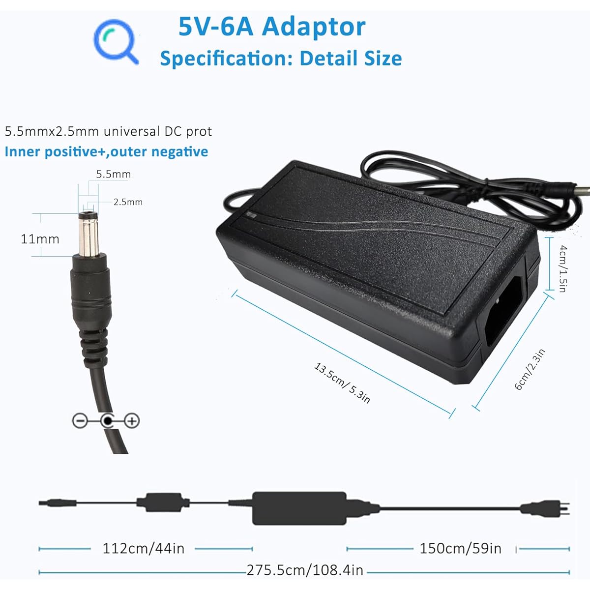 5V 6A 30W AC Power Adapter