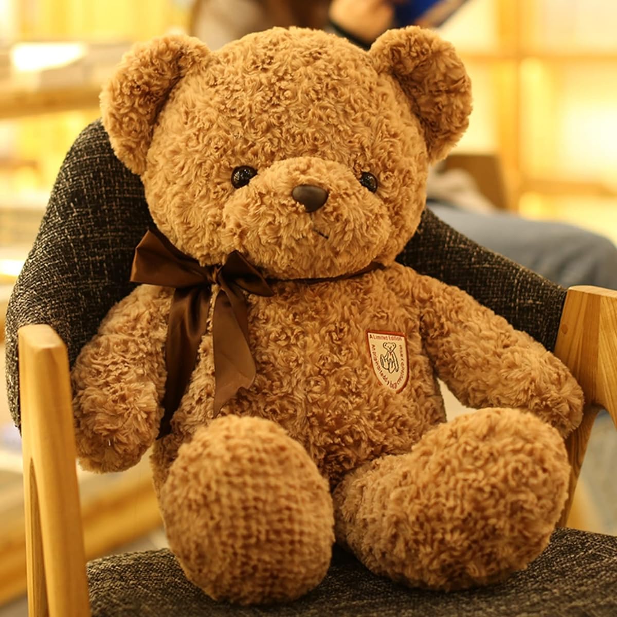Teddy bear stuffed animal, cute, bow-tied bear, teddy bear stuffed animal, fluffy, soft, bear, sewn, cute, cute, soothing, for children, lover, girlfriend, girl, birthday, anniversary, wedding, Christmas, Valentine's Day, gift