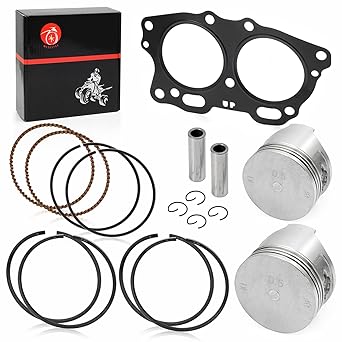 Piston & Ring 0.50mm Oversize Bore ANG Cylinder Head Gasket Compatible with EZGO Fuji Robin 295cc EH29C TXT 4 Cycle Gas Golf Cart MCI Engine 1991-2008 OEM 26607-G01 26608-G0