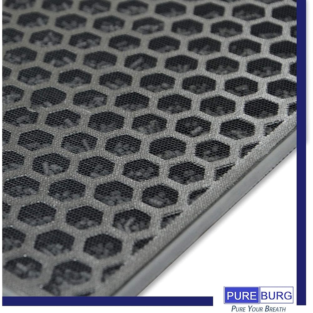 PUREBURG Replacement Filter Set Compatible with Rabbit Air BioGS 2.0 (SPA-625J) Air Purifier, Product Number GS2J-KIT, True HEPA Filter Activated Carbon Odor Filter Set, PM2.5 Odor Smoke Volatile Organic Compounds VOCs Elimination