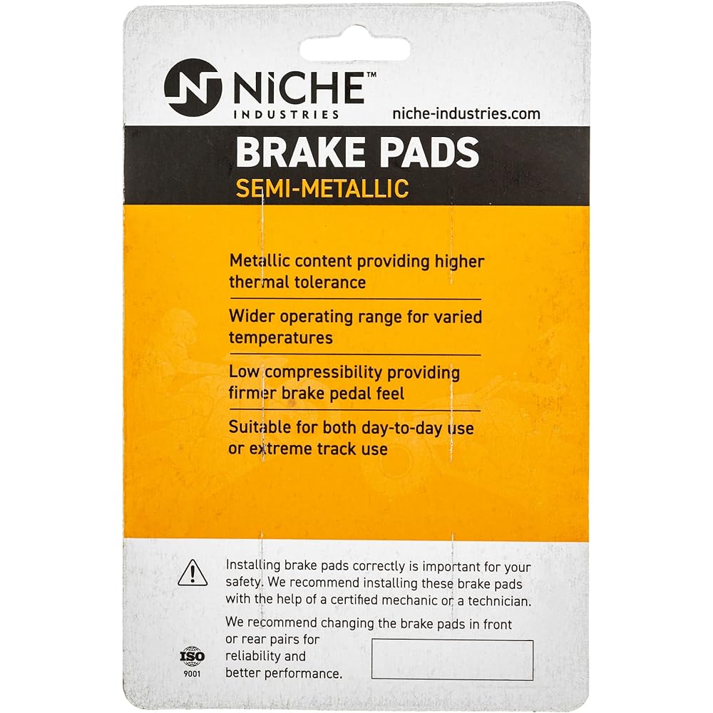NICHE Parking Brake Pad Set 2203147 Polaris Ranger 500 700 800 900 XP Crew Alloy Steel Semi-Metallic
