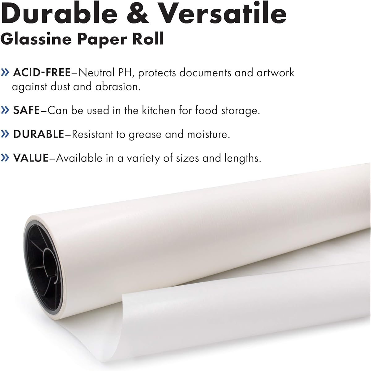 Paper Pros PH Neutral and Acid Free | Protect your art and photos | Glassine Paper Roll | 48" x 300'