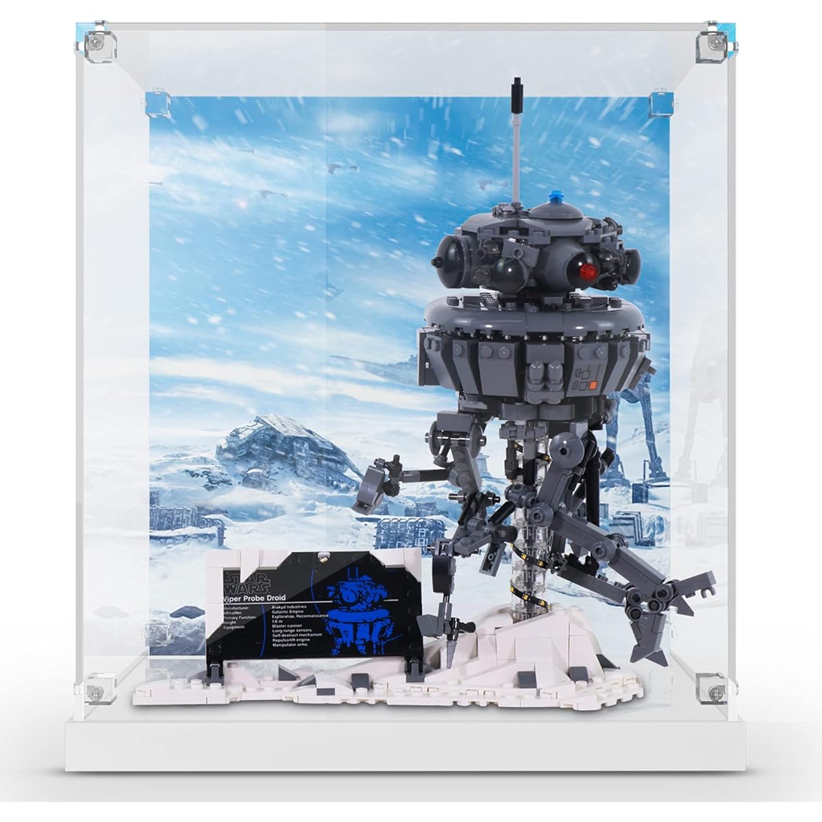 Acrylic Display Case for Lego 75306 Imperial Probe Droid Model Set, Dustproof Transparent Clear Display Box for 75306 (Box Only)
