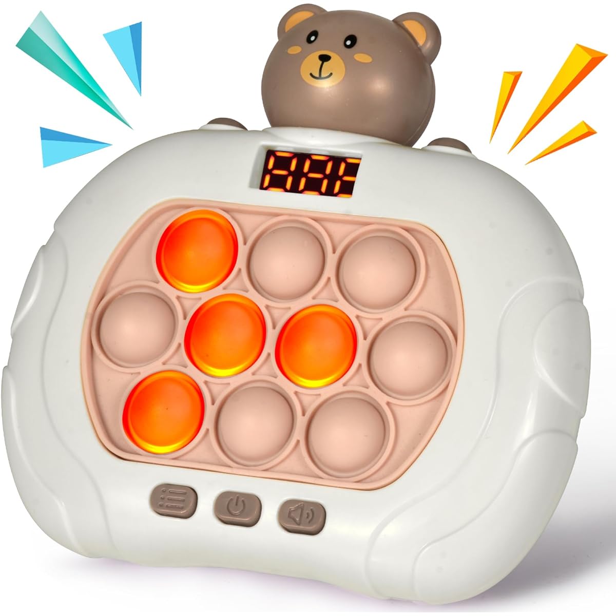 Black Quick Push Pop Game, 3 Modes Game, Exercise Reflexes and Improve Concentration, High Speed Push Bubble Game, Handheld Puzzle Game Machine, Gift for Kids & Teens, Suitable for Ages 3-12+