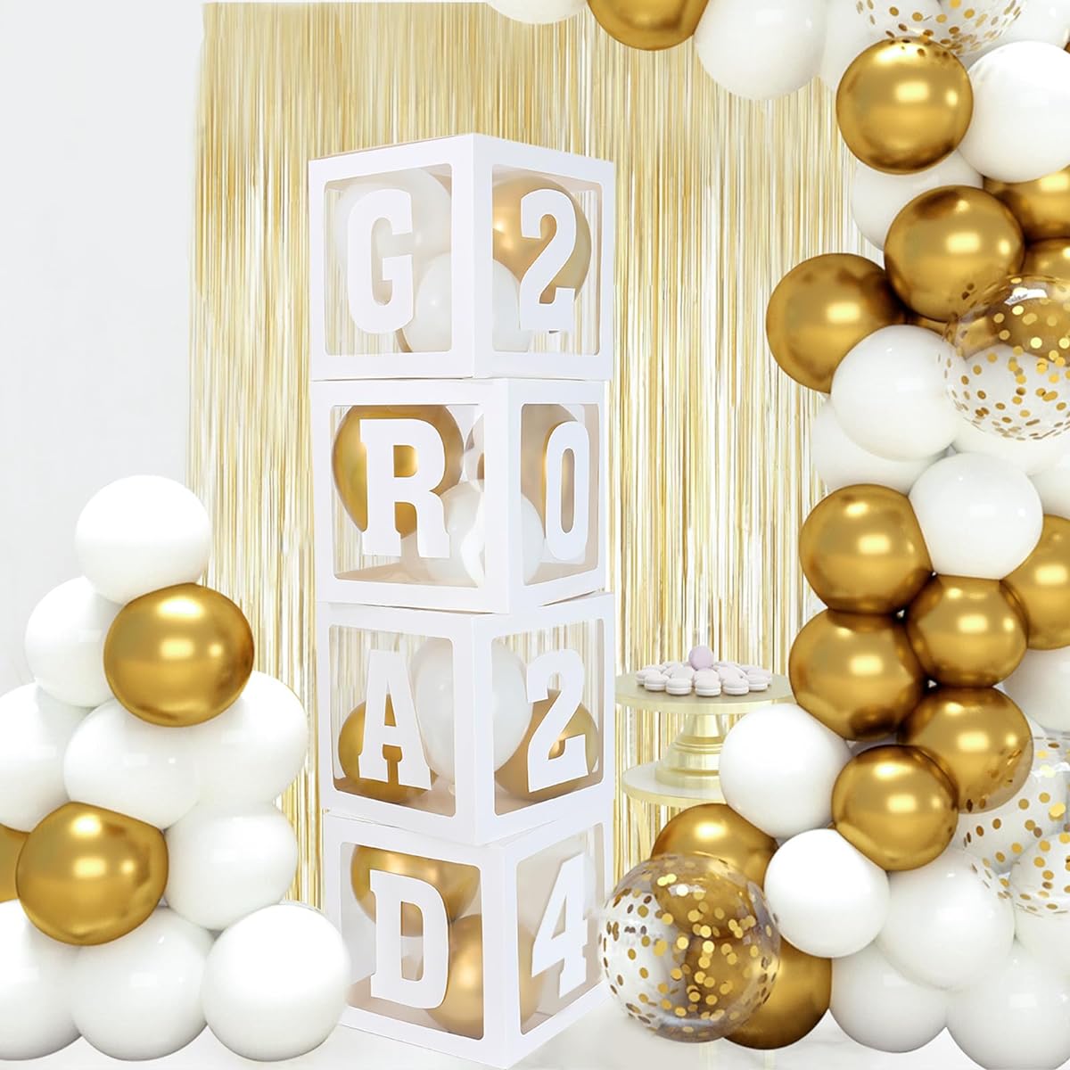 2024 Graduation Party Decorations Balloon Box - Graduation Party Decorations 2024 Graduation Party Decorations 4 Pieces Graduation Balloon Box Graduation Gift Graduation Gift Perfect for Graduation Party
