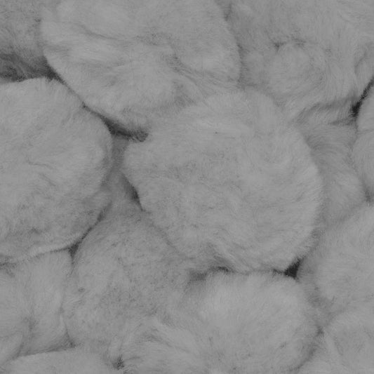 15 Pieces 2.5" Grey Large Craft Pom Poms
