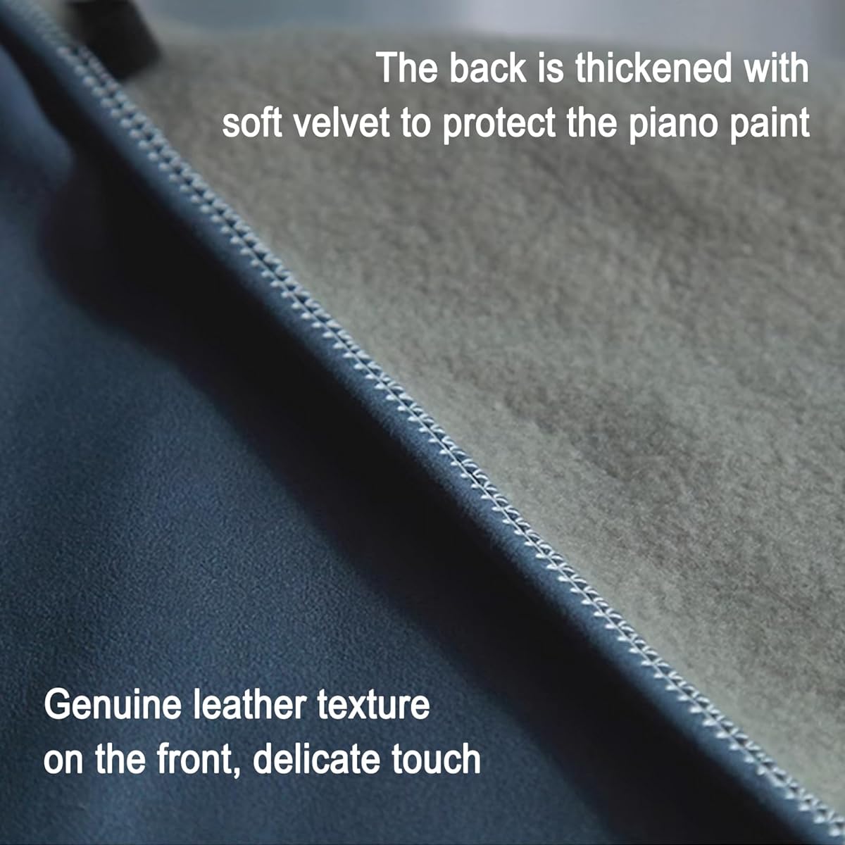 Piano dust cover, keyboard cover with strap, piano stool cover, modern simple, soft, comfortable, dustproof, machine washable, gift for family, easy to use (Color: A)