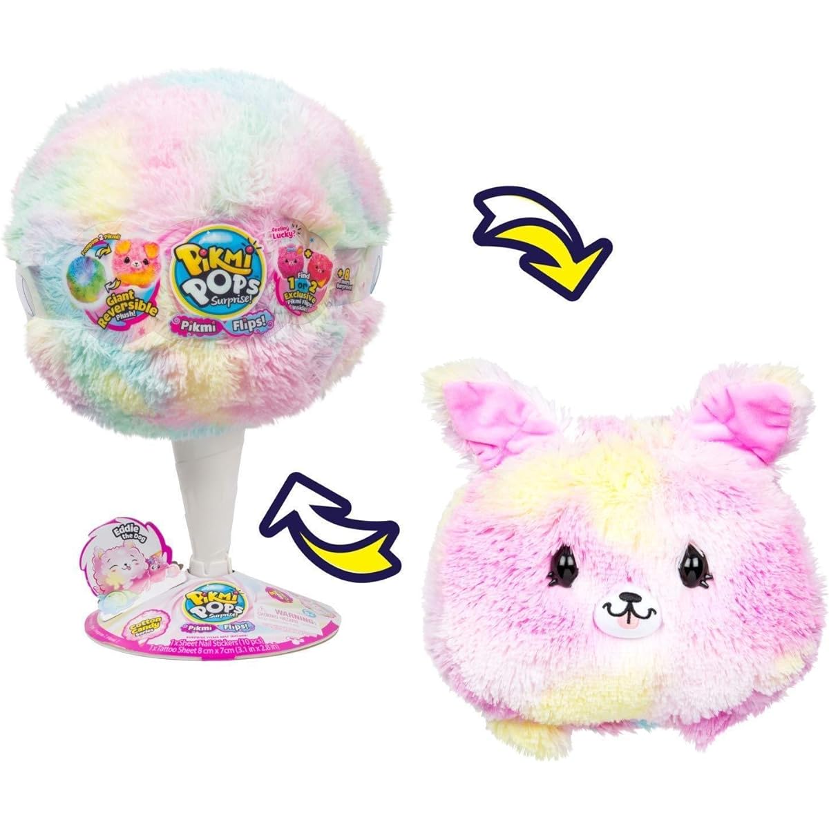 Pikmi Pops Surprise! Giant Flips Large Dog Plush Toy PIKMI POPS Giant Flips – Eddie The Dog [Parallel Import]