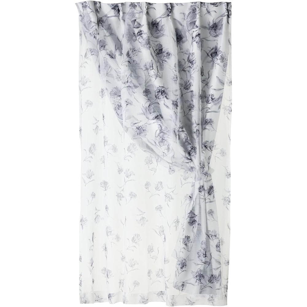 Francfranc Lilia Double Curtain Gray H135×W100cm (Lace & Drape