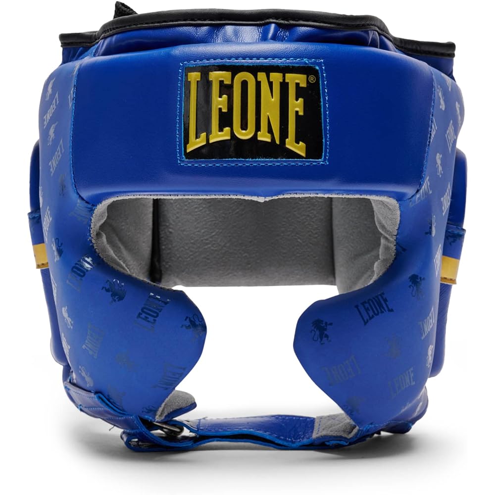 LEONE 1947 Boxing Training Headgear Unisex [DNA] Cheekbone Guard Included Hook and Loop Fastener Non-slip Lining Blue M Size CS445 [Genuine Product]