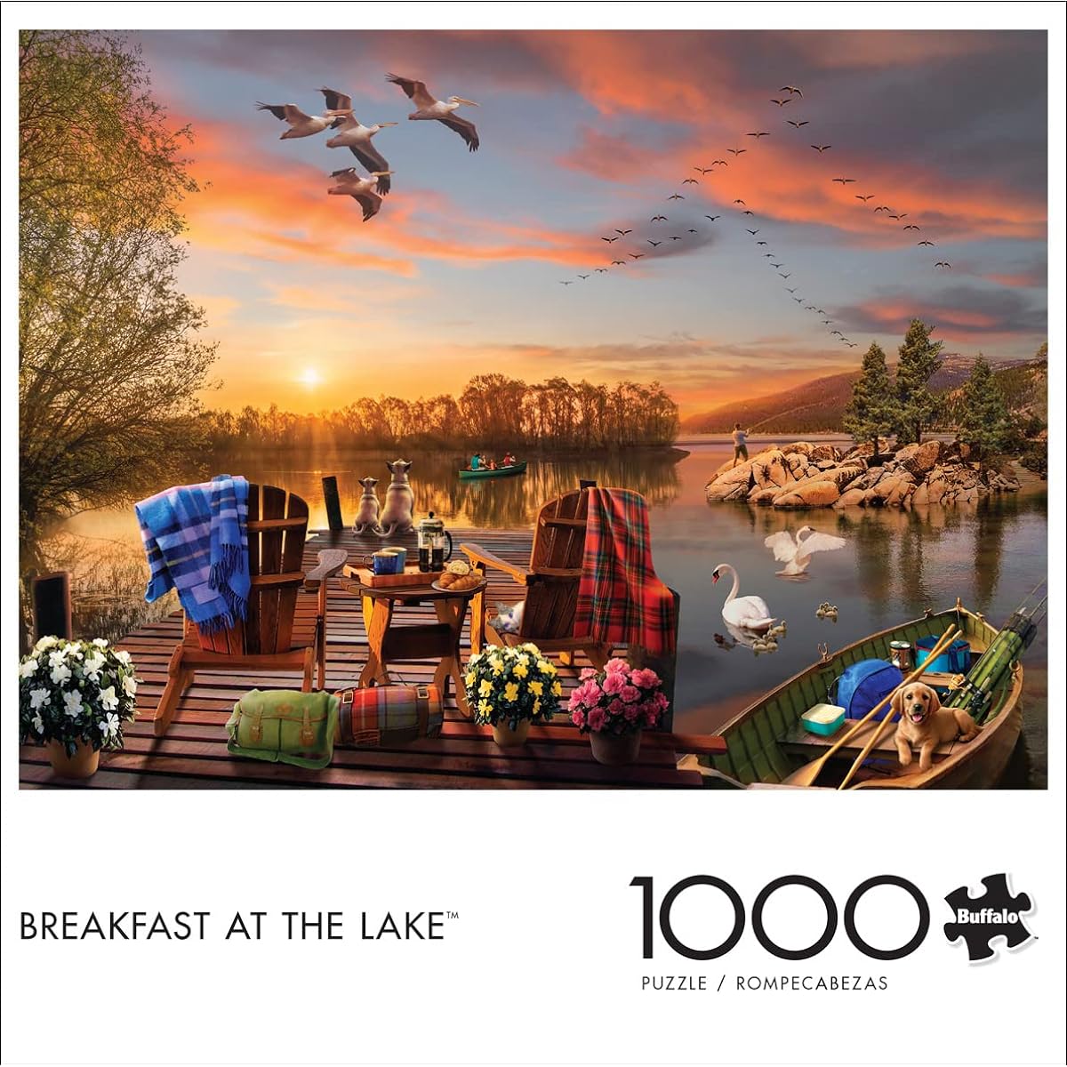 Buffalo Games - Darrell Bush - Breakfast at the Lake - 1000 Piece Jigsaw Puzzle
