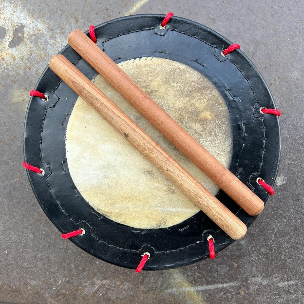 Storehouse-fresh Shime-daiko cowhide Japanese drum drumstick stand beginner's set