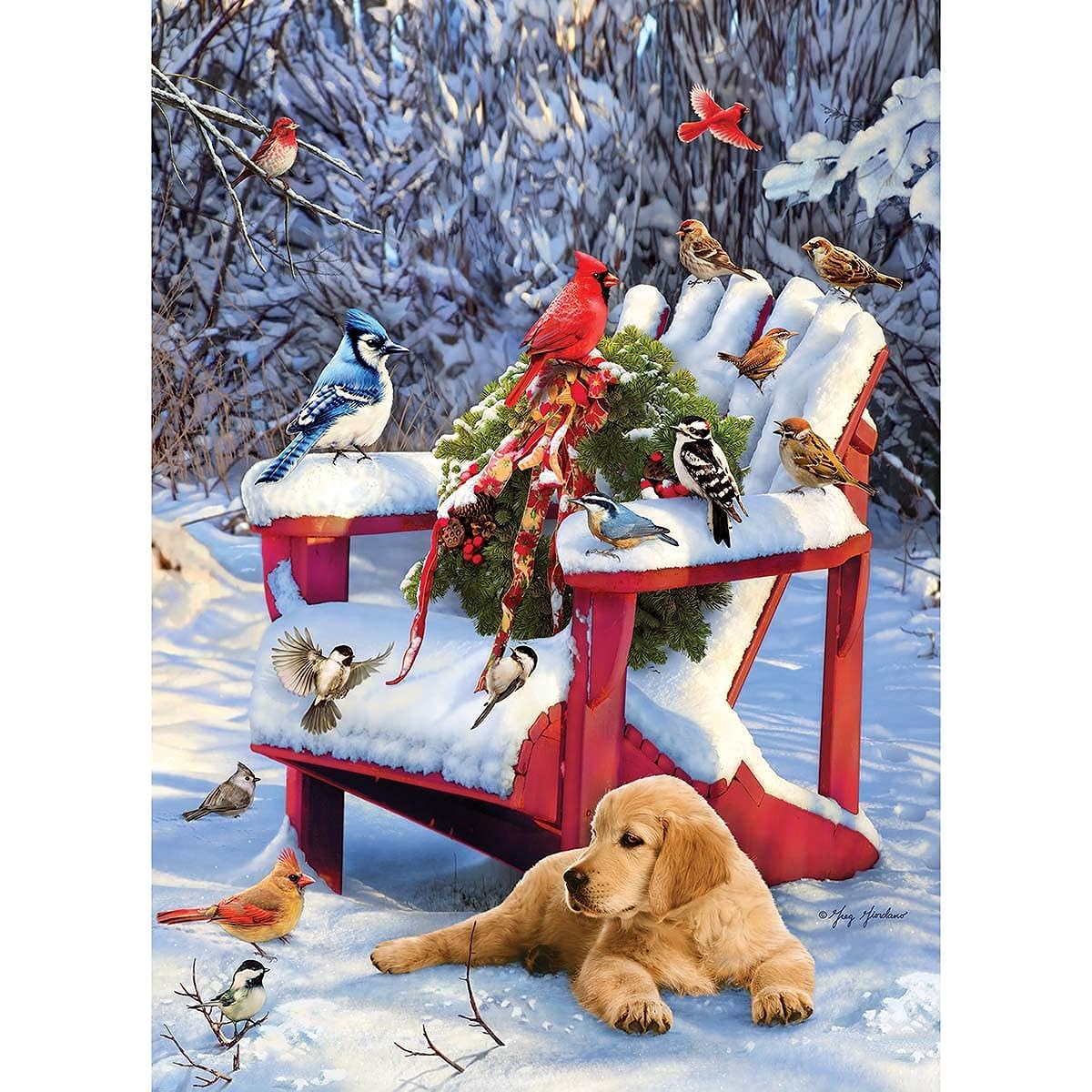 Cobble Hill 1000 Piece Puzzle - Warm Winter Day - Sample Poster Included