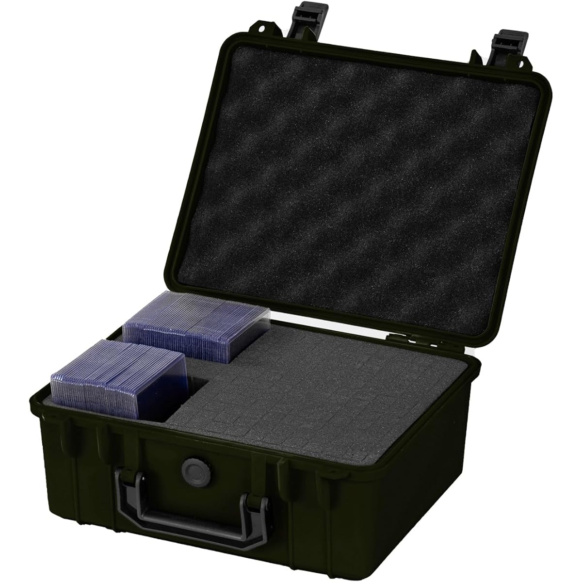 toploaders Card Case Holder Deck Box Organizer Trading Card Storage Box Compatible with Baseball Cards Sports Cards (Black)